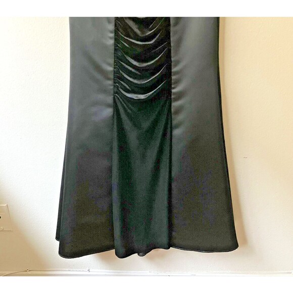 Vintage Scott McClintock Black Strapless Mermaid Gown Velvet Panel XXS/XS READ - Picture 2 of 16